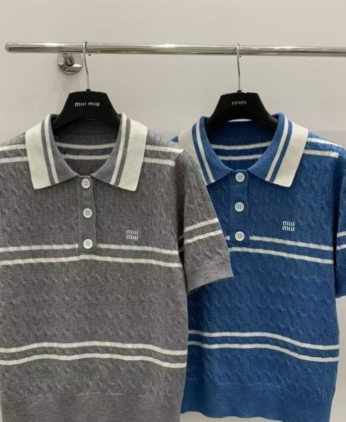 Polo miu miu Gris et Bleu