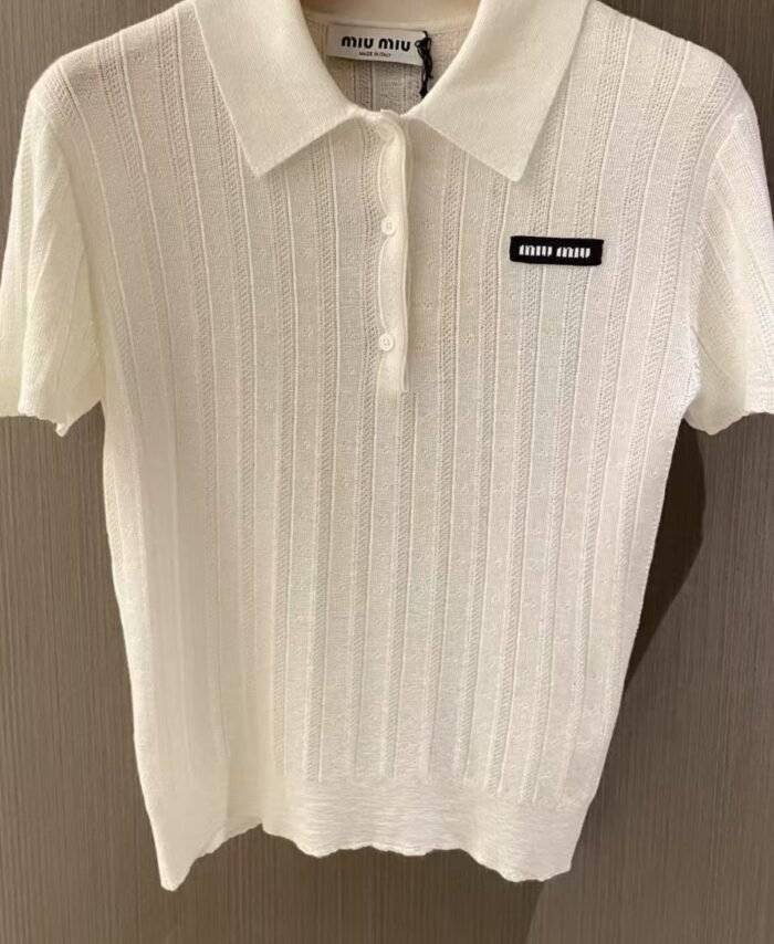 Polo miu miu Blanc